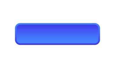 Mavi vektör düğmesi. Metnin için boş düğme. Beyaz arkaplanda vektör düğmesi izole edildi.