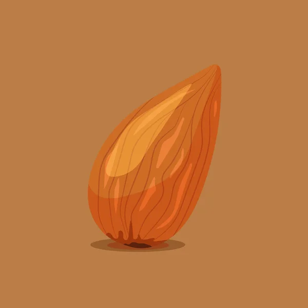 Almendras Dibujos Animados Nuez Almendra Ilustración Garabato Simple Vectorial Aislada — Archivo Imágenes Vectoriales