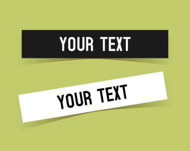 Metin yerleştirme için boş kağıt şeritleri. Metin yerleştirme şablonu. Metin için arkaplan.