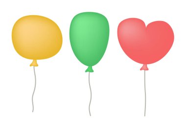 Balon simgesi seti. Beyaz arkaplanda karikatür balonları izole.