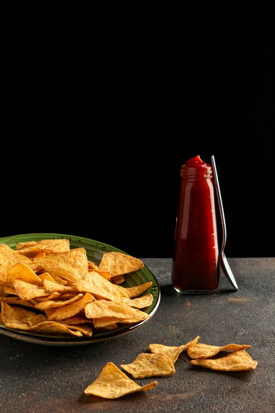 Chips Maíz Con Pimienta Sal — Foto de Stock