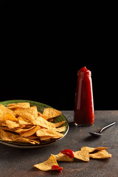 Chips Milho Com Pimenta Sal — Fotografia de Stock