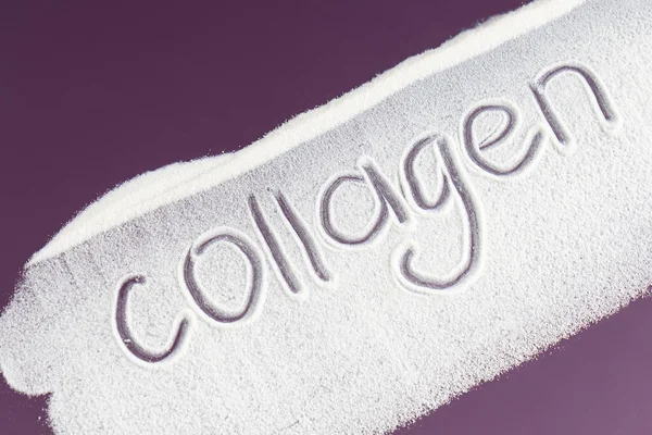 Word Collagen Collagen Powder — Stock Photo, Image