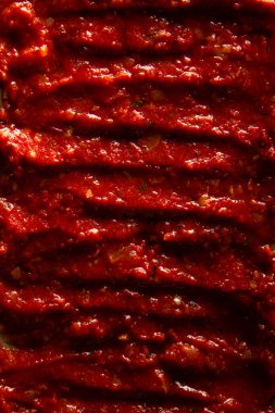 Domates sosunun dokusu yakın plan.