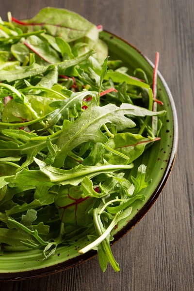 Green Salad Bowl Close — Stock Photo, Image