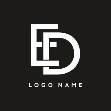Ticari markalaşma için ED logo şablonu birleşmesi
