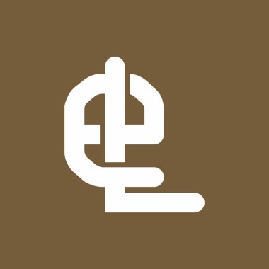 İş markalaşması için EL ilk logo vektör logo şablonu