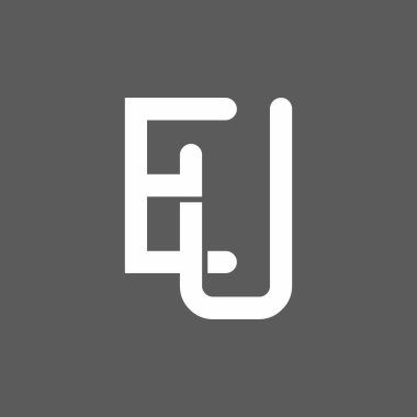 iş markalaşması için gri beyaz AB vektör logosu şablonu