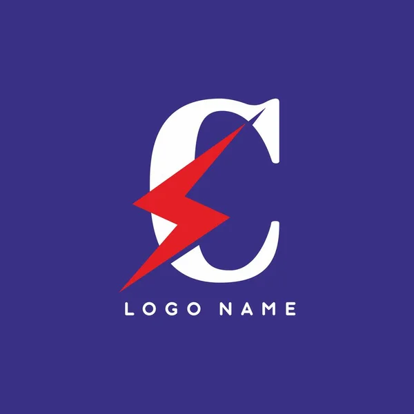 Classic Letter Power Sign Logo Template Business Branding — Stock Vector