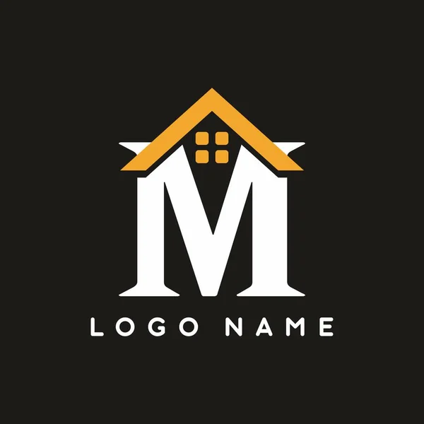 Классическая Буква Знаком Дома Логотипа Недвижимости Соблазняет Бизнес Брендинг — стоковый вектор