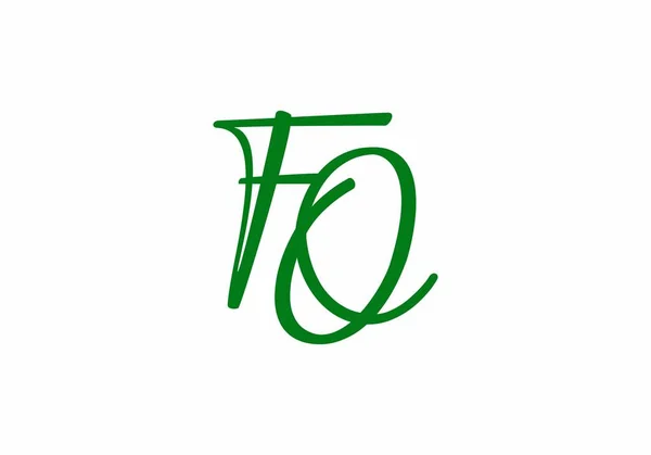Groene Initiële Letter Logo Ontwerp — Stockvector