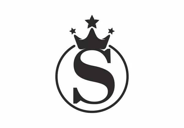 Letra Inicial Con Logotipo Oro Círculo — Vector de stock