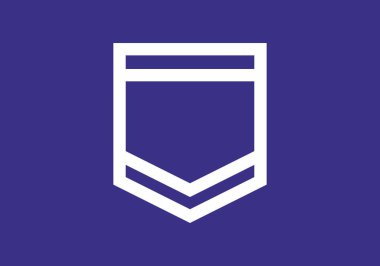 Trapezoid şekil tasarımının mor beyazı