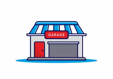 Kırmızı mavi garaj tasarımı