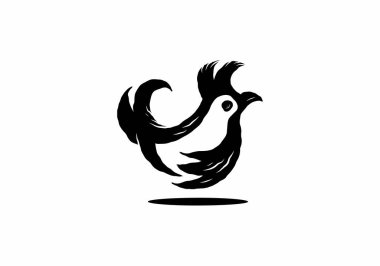 Küçük bir horozun basit silüeti.