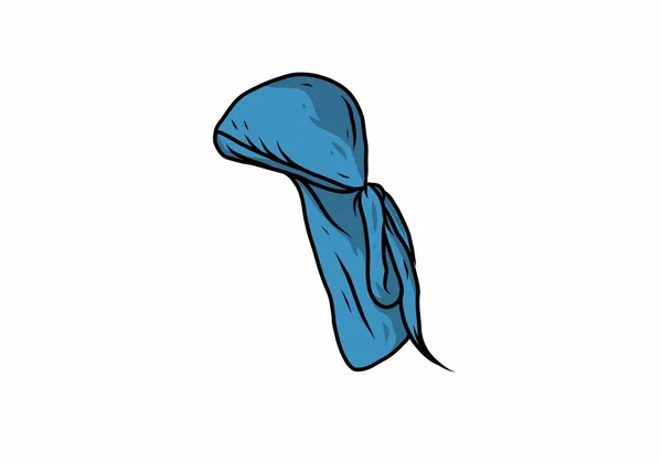 Blue color of durag illustration drawing design