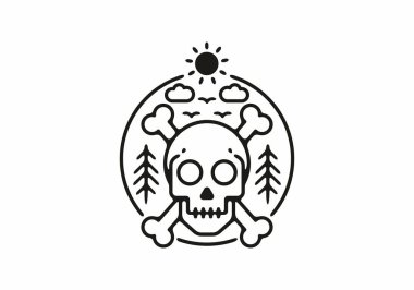 Kurukafa ve doğa çizgisi sanat tasarımı