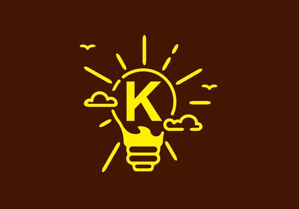 暗背景设计球状K字的黄色 — 图库矢量图片