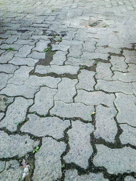 Ein Farbfoto Der Ziegelstraße Morgen — Stockfoto