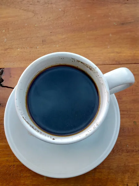 Черный Кофе Белой Фотографии Чашки — стоковое фото