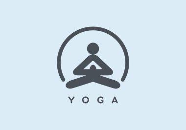 İnsan yoga tasarımının gri rengi