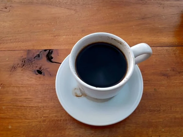 Черный Кофе Белой Фотографии Чашки — стоковое фото