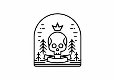 Kartonpiyer çizgili iskelet başlık.