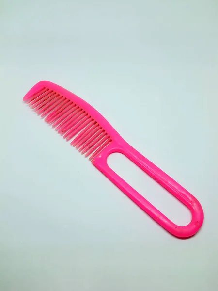 Pink Comb White Background — Stock Photo, Image