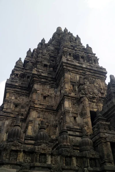 Yogyakarta Indonésia Maio 2021 Edifício Histórico Templo Prambanan Com Muitos — Fotografia de Stock