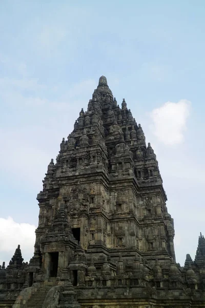 Yogyakarta Indonésia Maio 2021 Edifício Histórico Templo Prambanan Com Muitos — Fotografia de Stock