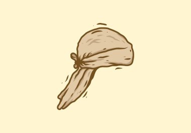 Kahverengi durag çizim tasarımı