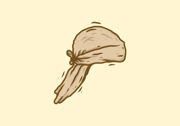 Kahverengi durag çizim tasarımı