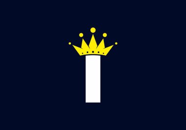 Taç dizaynlı ilk I harfi