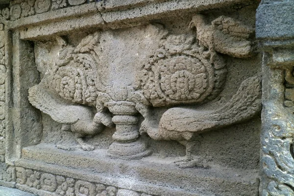 Yogyakarta Indonesia Mayo 2021 Relieves Antiguos Clásicos Templo Prambanan Esta — Foto de Stock