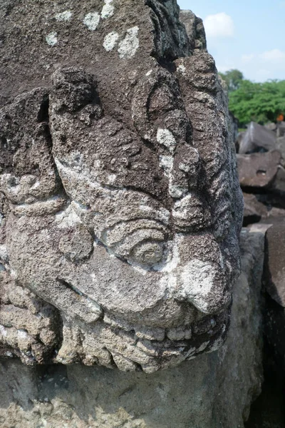 Yogyakarta Indonesia Mayo 2021 Relieves Antiguos Clásicos Templo Prambanan Esta — Foto de Stock