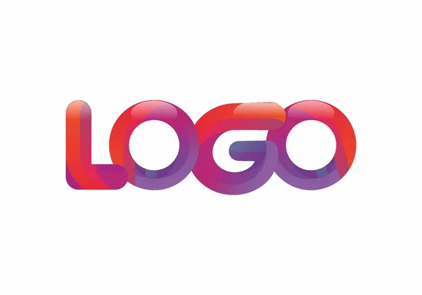 Logotipo Colorido Palavra Texto Alfabeto Design — Vetor de Stock