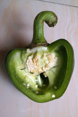 Pişirme fotoğrafı için taze yeşil biber