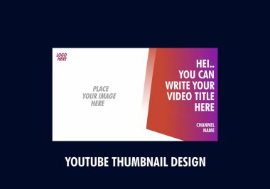 Youtube küçük resim tasarımının renkli düzenlenebilir