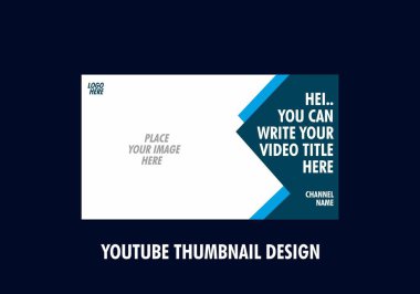 Youtube küçük resim tasarımının renkli düzenlenebilir