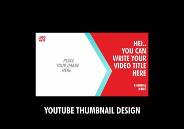 Youtube küçük resim tasarımının renkli düzenlenebilir