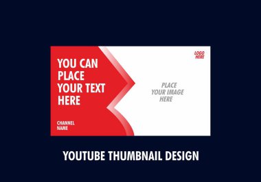 Youtube küçük resim tasarımının renkli düzenlenebilir