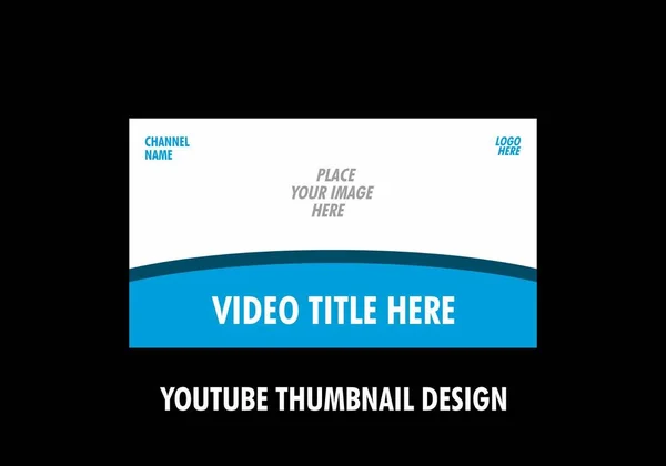 Colorful Editable Youtube Thumbnail Design — Stock Vector