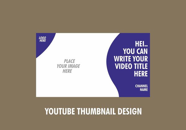 Colorful editable of youtube thumbnail design