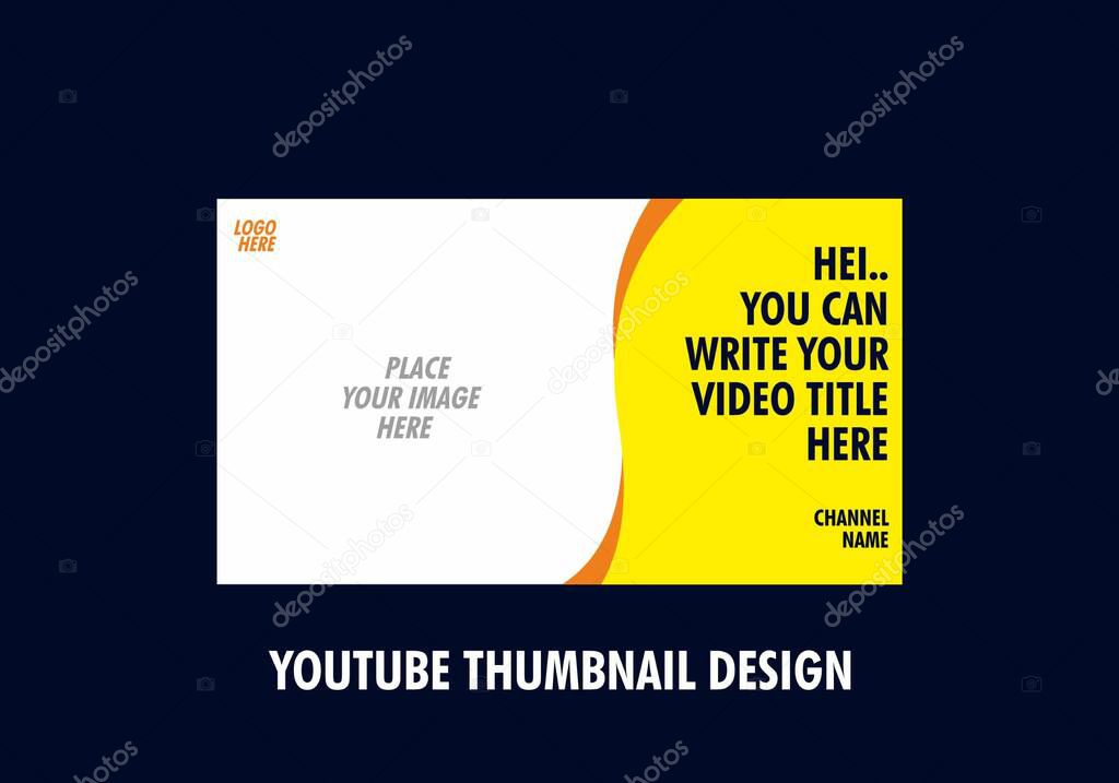 Colorful editable of youtube thumbnail design