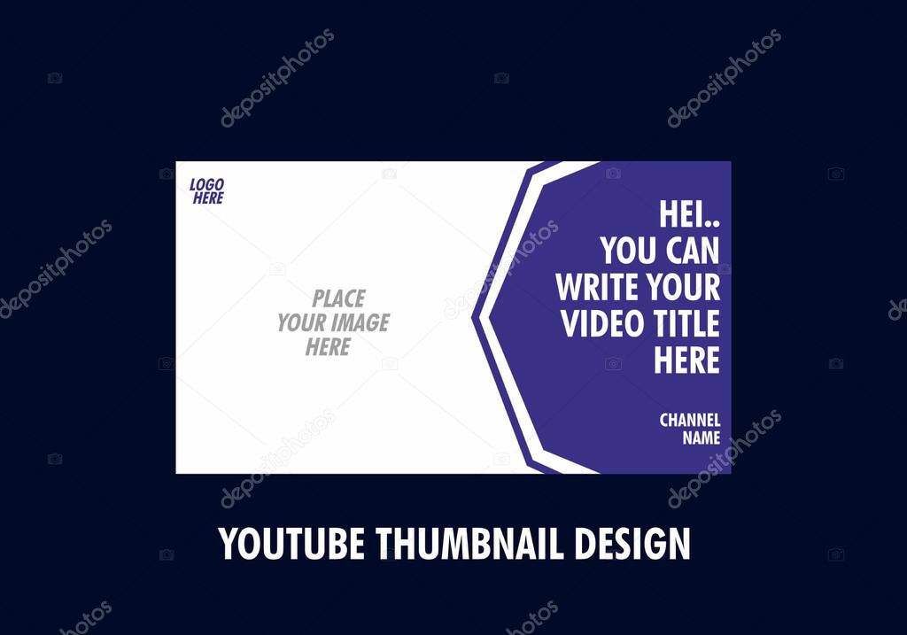 Colorful editable of youtube thumbnail design