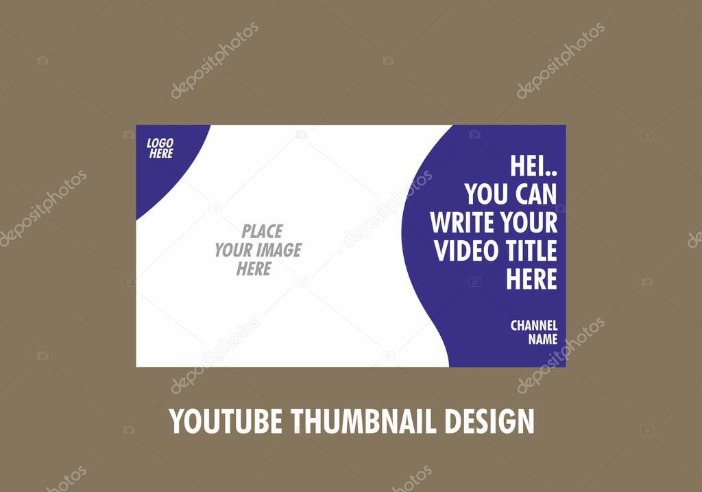 Colorful editable of youtube thumbnail design