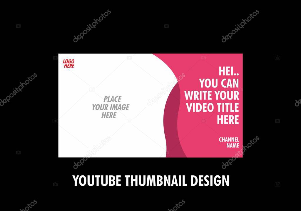 Colorful editable of youtube thumbnail design