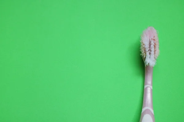 Escova Dentes Usada Para Limpar Dentes Foto Fundo Isolado — Fotografia de Stock
