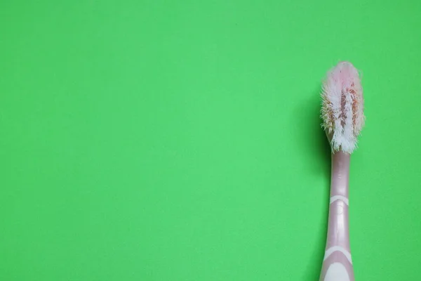 Used Toothbrush Cleaning Teeth Isolated Background Photo — Stock Photo, Image