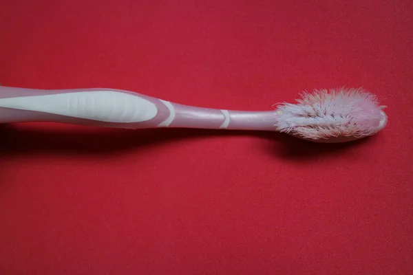 Used Toothbrush Cleaning Teeth Isolated Background Photo — Stock Photo, Image